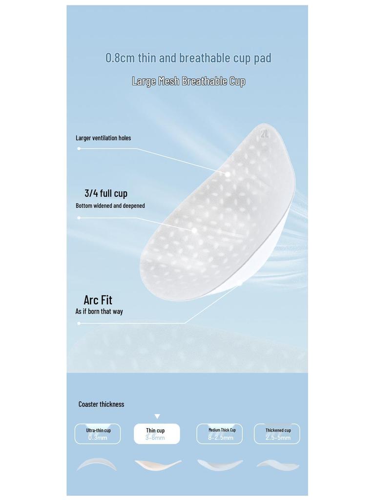 Seamless Women's Bra: Small Chest, Lightweight, Comfortable, Wire-Free, Breathable Cup, Extra Padding for Summer.