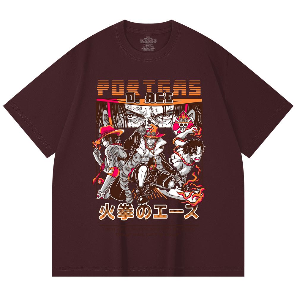 

230 Gsm 100% Cotton One Piece V17 Ace Print Unisex Heavy Cotton T Shirt 2XL