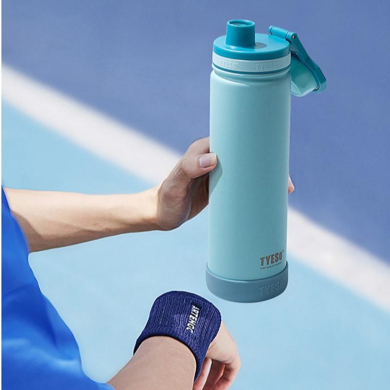 TYESO Stainless Steel Vacuum Flask 420/600/750ml Sport Thermos Bottle for Kids Insulated Water Bottle Keep Hot & Cold Travel Mug