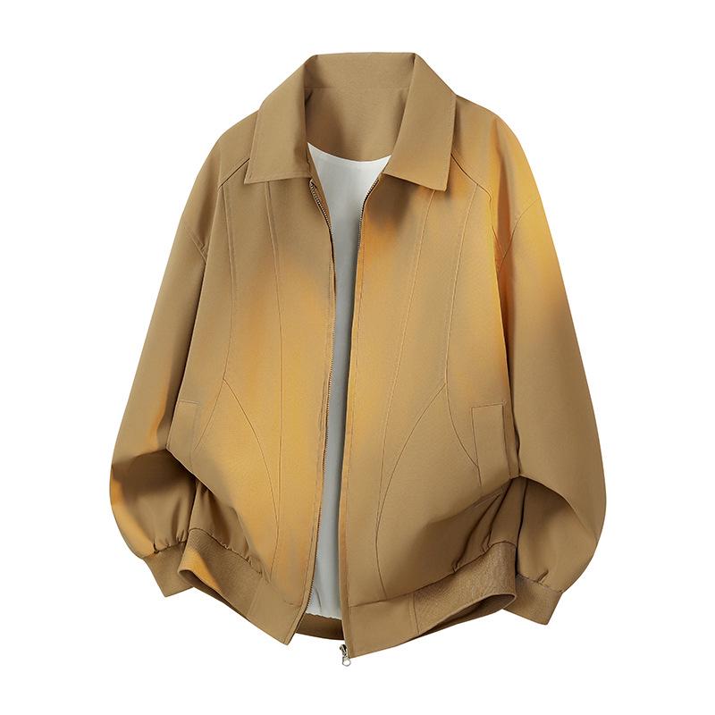 2026 Spring Men's American Retro Loose Casual Lapel Jacket