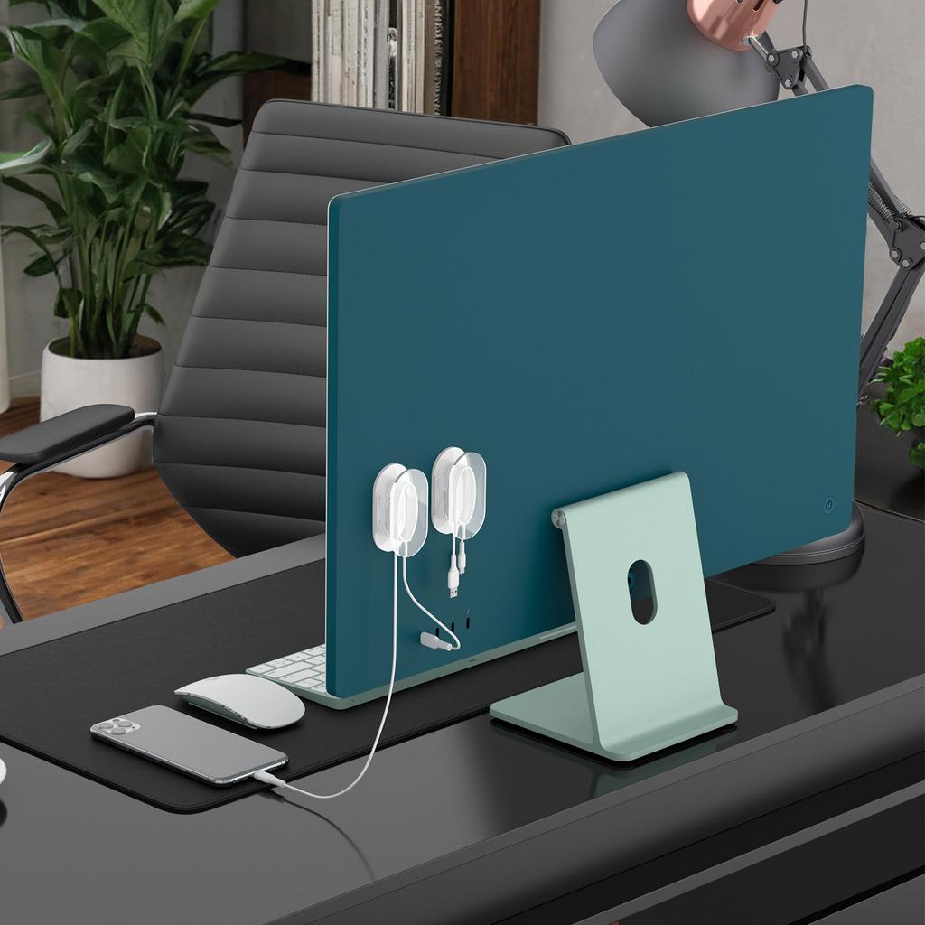 2Pcs Cable Organizer Self Adhesive Cord Winder Cable Holder Charging Cable Winder for Home Office