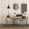 ULTNICE Rustic Resin Lion Head Wall Hanging Decor: Animal Head Wall Sculpture for Bedroom, Living Room, and Indoor Spaces