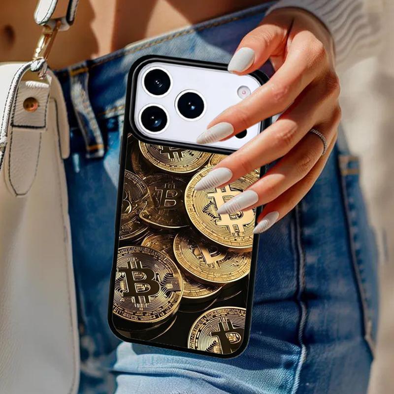 BTC Bitcoin Phone Case For iPhone 17 Air 14 15 13 12 Max Cover For Apple 14 15 16 16e 11 Pro Max Plus Coque