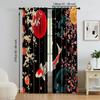 2 pcs   versatile polyester transparent curtains for home decoration Japanese landscape1 for use in bedrooms and living rooms