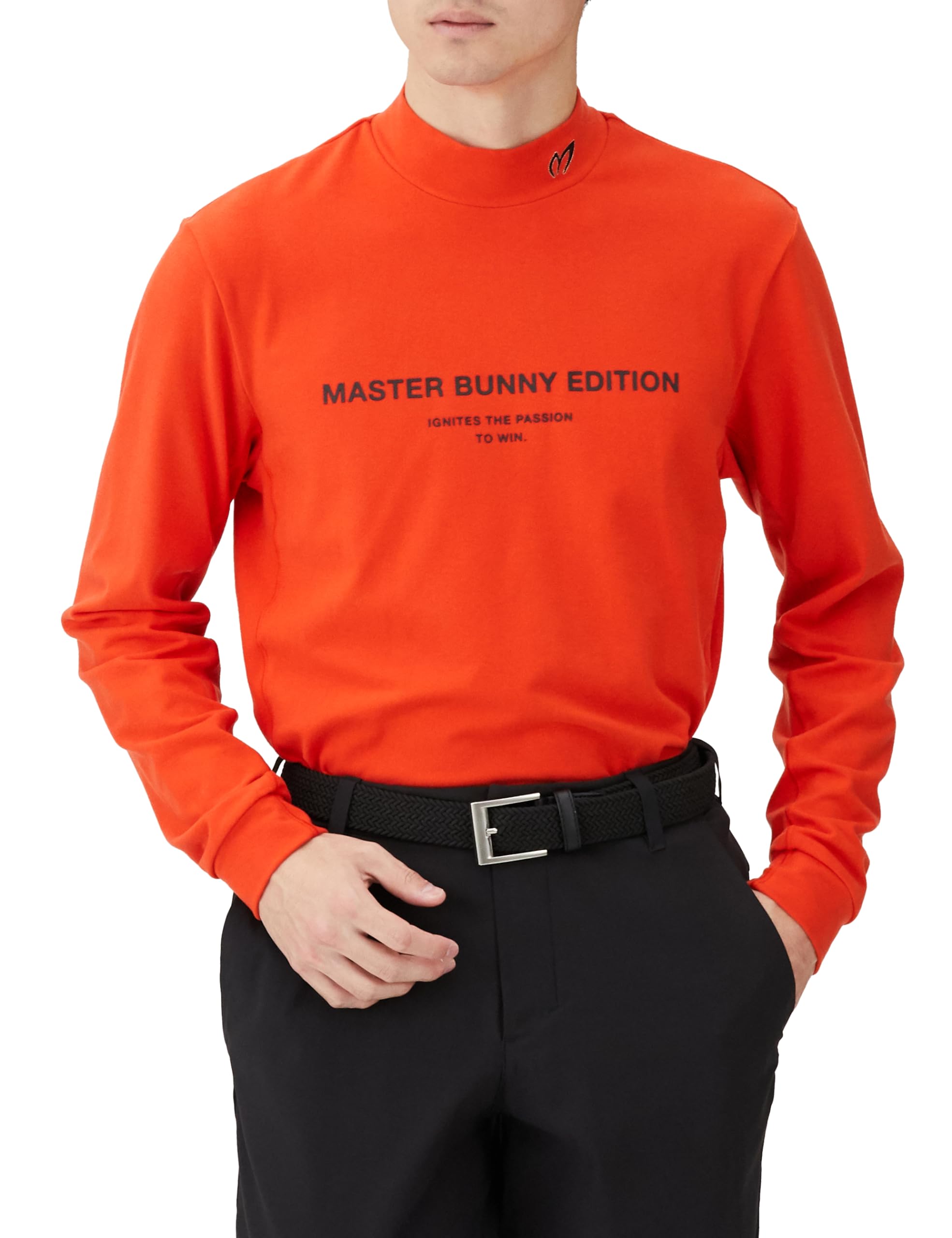 

Long Sleeve Mock Neck Shirt Moisture Heat Golf Orange 4 [Master Bunny] Men s (Solist Heat Wicking, Generating, Double-Sided Brushed) / / 758-3266101