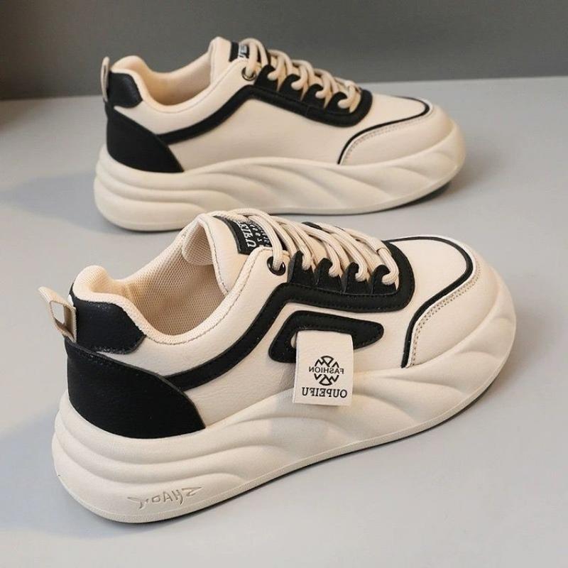 Academy style retro lace-up little white shoes women's new platform running bread shoes versatile sports shoes