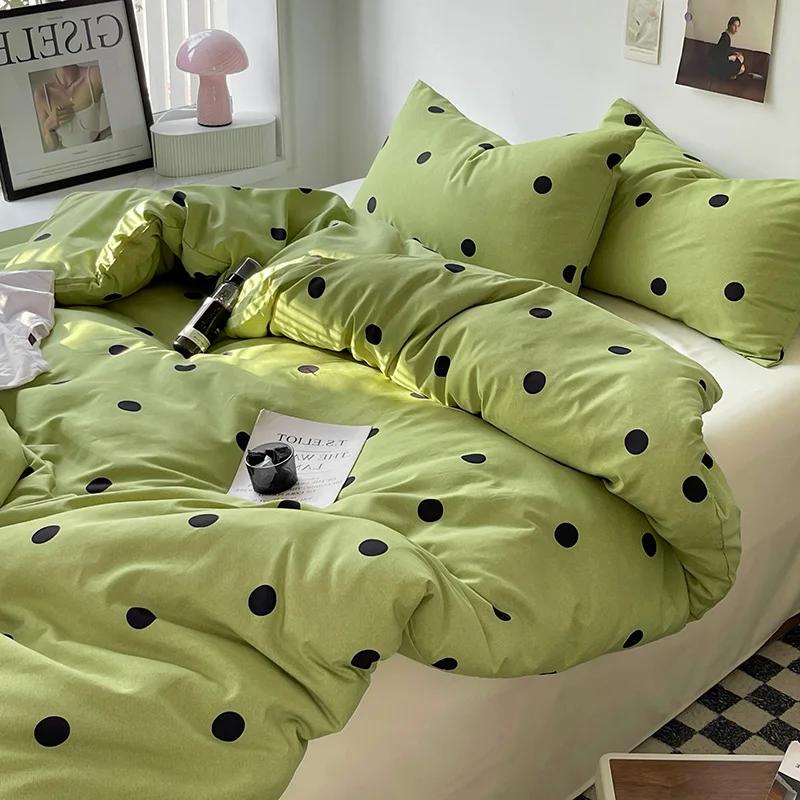 Bed Linen Bed Sheets Set Stripes Duvet Suit Cover Set Quilt Cover Bed Sheet Quilt Sets Queen Size Ins Blogger Comforter Sets