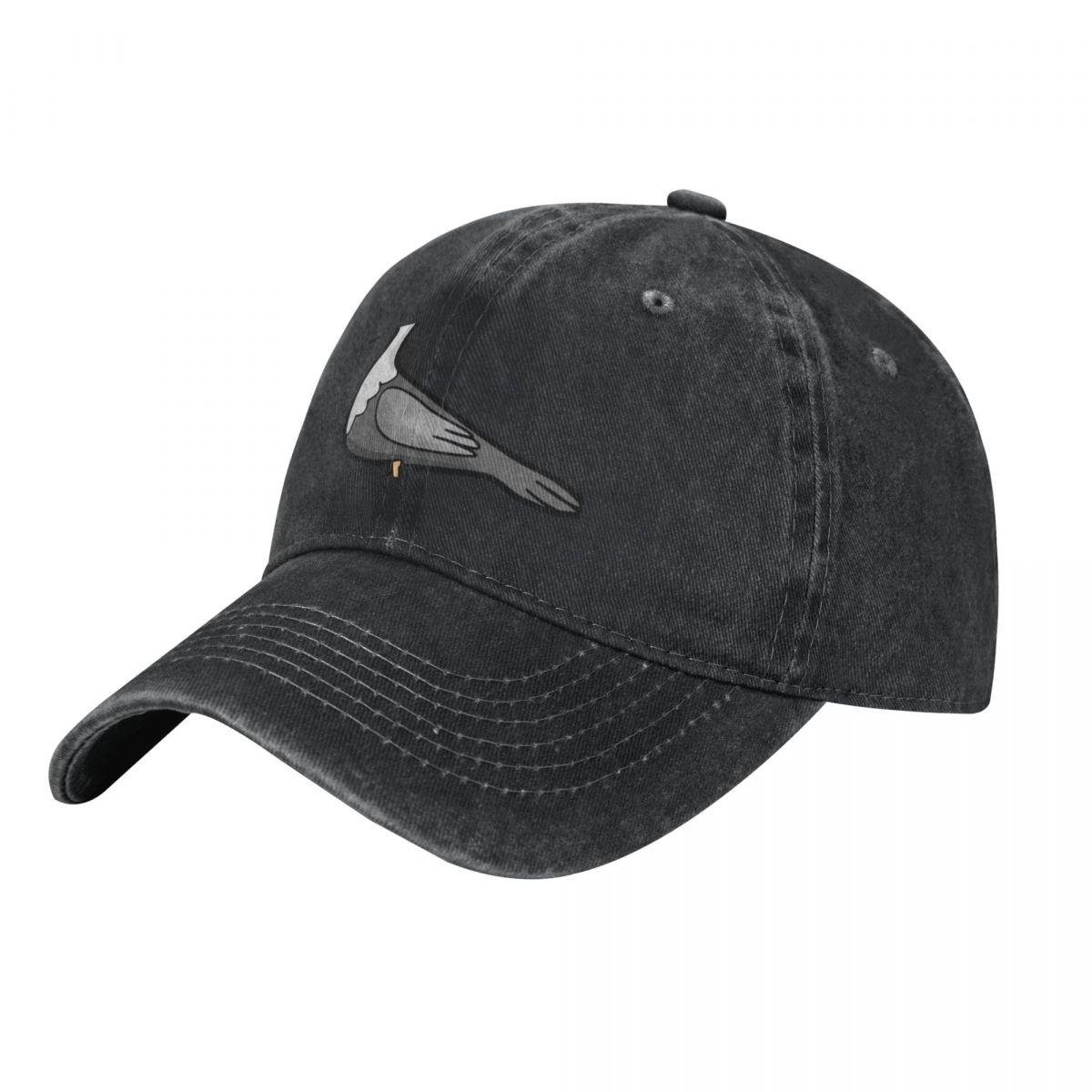 

Great White Pelican Cartoon Baseball Caps Vintage Denim Washed Headwear Unisex Style Outdoor Running Hats One Size