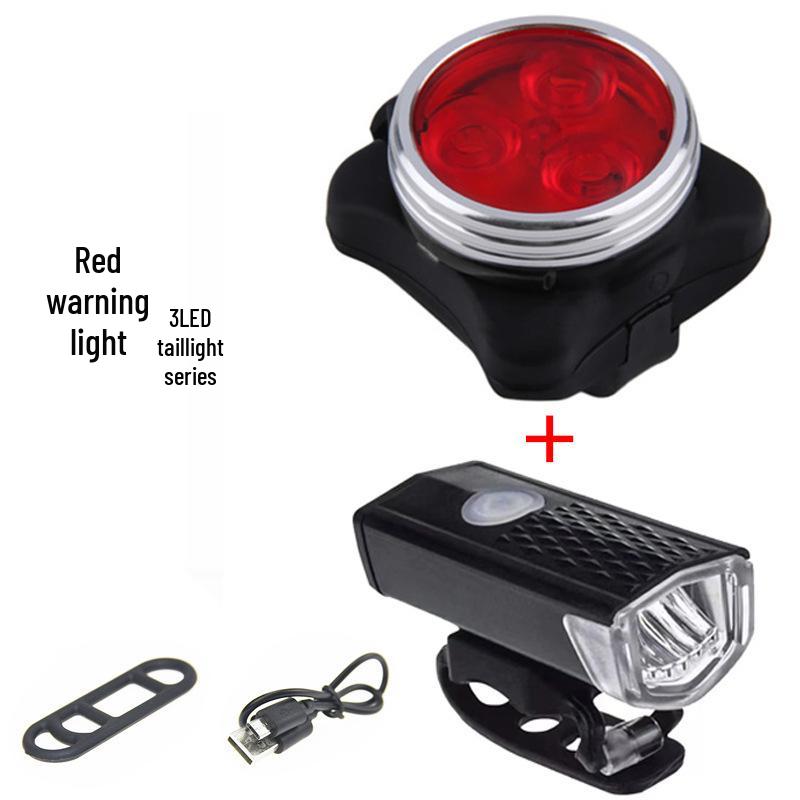 USB Rechargeable Compact Bicycle and Scooter Light - Front, Tail, and Safety Warning Lamp
