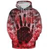 Spring And Autumn Fashion Men's Hoodie Bloody Horror 3D Print Hoodies Street Casual Boy Sweatshirt Men's Oversized Top Clothing