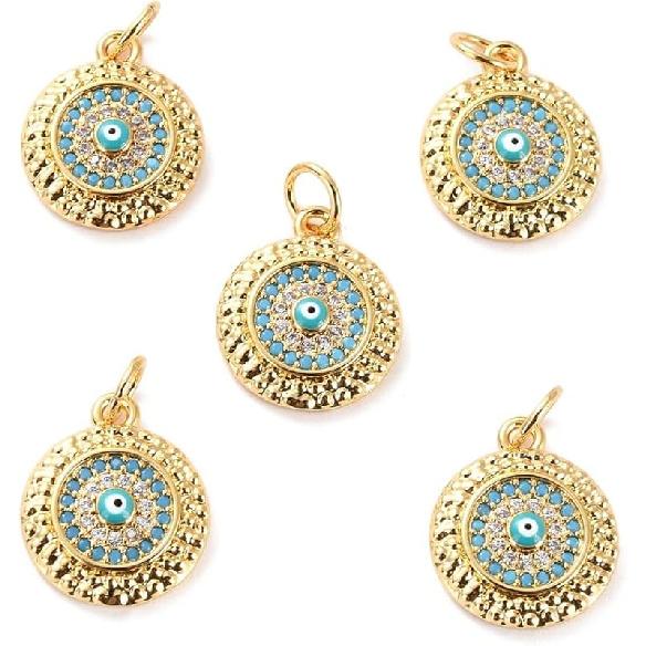 Ipotkitt 5Pcs Heart with Star Brass Micro Pave Cubic Zirconia Diffuser Locket Charm Pendants Openable Ornaments for DIY Making - 19.5x22.5mm
