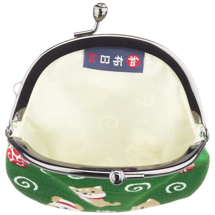 Maeda Senkō Wabunichi Bean Shiba Shopping 2.5 Round Coin Purse Green 117808 9.5cm