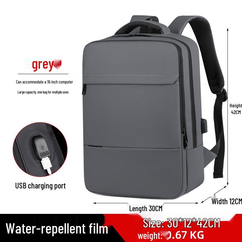 Мужской деловой рюкзак для ноутбука Zhili большой емкости 30x12x42cm (Fits 15-inch Laptop)