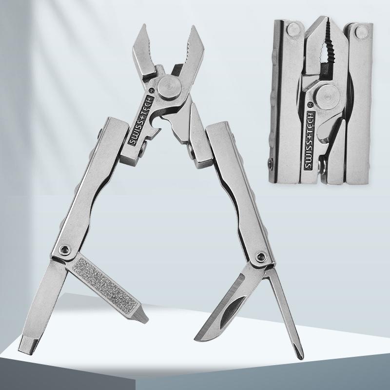 Noutdoor Multifunctional Knife Pliers Tools Wild Portable Screwdriver Wire Cutters Bottle Opener Nail File Stainless Steel Tool