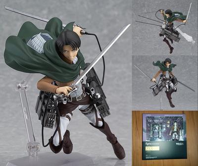 Anime figurka Attack On Titan Levi Ackerman Stojící držící meč Odnímatelný model Hračka PVC Sběratelský Stolní ozdoba 14CM