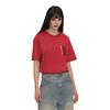 Uniqlo Cartoon Letter Print Round Neck Short Sleeve T-Shirt Unisex Tops Magenta 427901-13