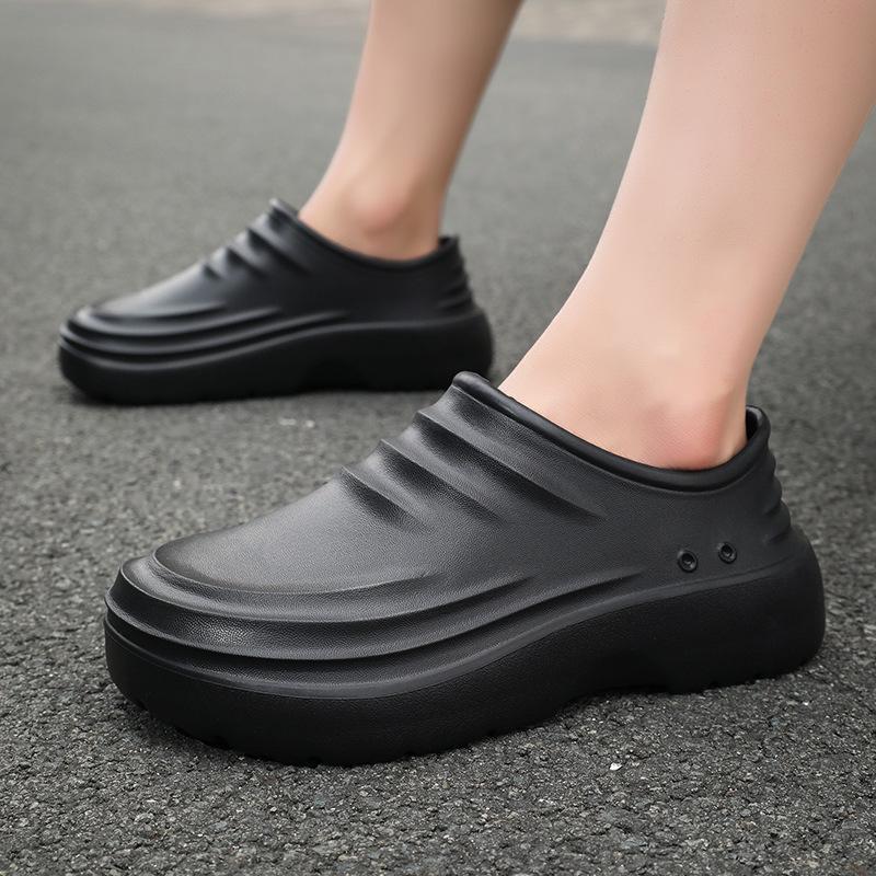 [Factory Direct Batch] Popular Chef Shoes Men's Kitchen Shoes Oil-proof, Non-slip, Waterproof Thick-soled Large Size Rain Shoes Work Shoes
