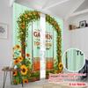 2pcs 2D Flat Printing Window Curtains Plant Garden Believe Tomorrow_a Fabric Without Electricity Birthday Party Perfect for