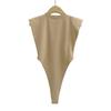 Sexy Tops Women 2024 Summer Bodysuit Padded Shoulder Bodysuit Black Sleeveless Body Suits for Women White
