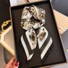 Temperament Versatile Imitation Velvet Herringbone Pattern Cotton and Linen Small Square Scarf Silk Scarf Headscarf Shawl Sun Protection Scarf Women's