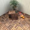 Karbonisierte Holzböden für Außenterrasse, Garten oder Balkon - Feuchtigkeitsbeständig, Korrosionsbeständig, Selbstverlegendes Design.