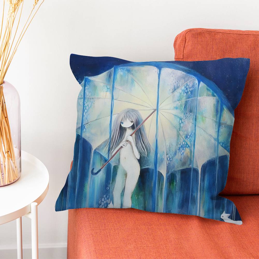 Kkikuo Art Anime Cartoon Pillowcase Pillows for Sofa Cover Decoration Home Decor Items Luxury Pillow Covers Cushion Cushions