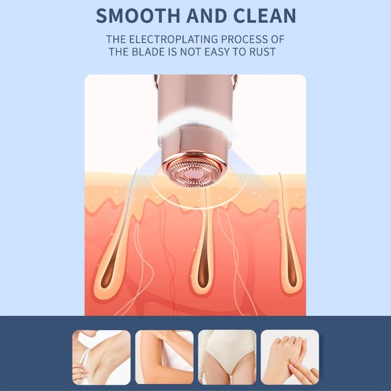 Painless Electric Face Shaver for Women Portable Hair Removal Device with Light Painless Hair Removal Home Use