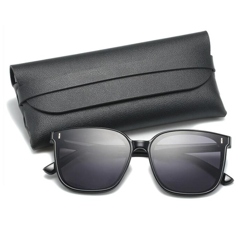 Klassisches Schwarz - Gerahmte Sonnenbrille Brillenetui Dreiteiliges Set Sonnenbrillenetui Softpack Sonnenbrillenbox-Set Tragbar