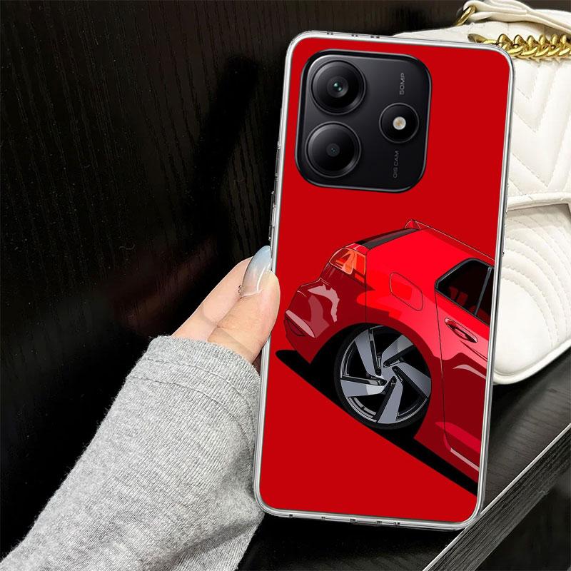 Cool MK4 MK5 Golf Car Case for Xiaomi Redmi Note 14 13 12 11 Pro Plus Phone Cover 14S 12S 11S 11E 11T 10S 10 9S 9 Silicone Funda