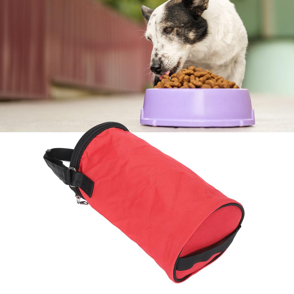 Dog Treat Bag Portable Dog Treat Training Pouch Large Capacity Oxford Fabric Pet Food Storage Bag Foldable Cat Food Travel Bag