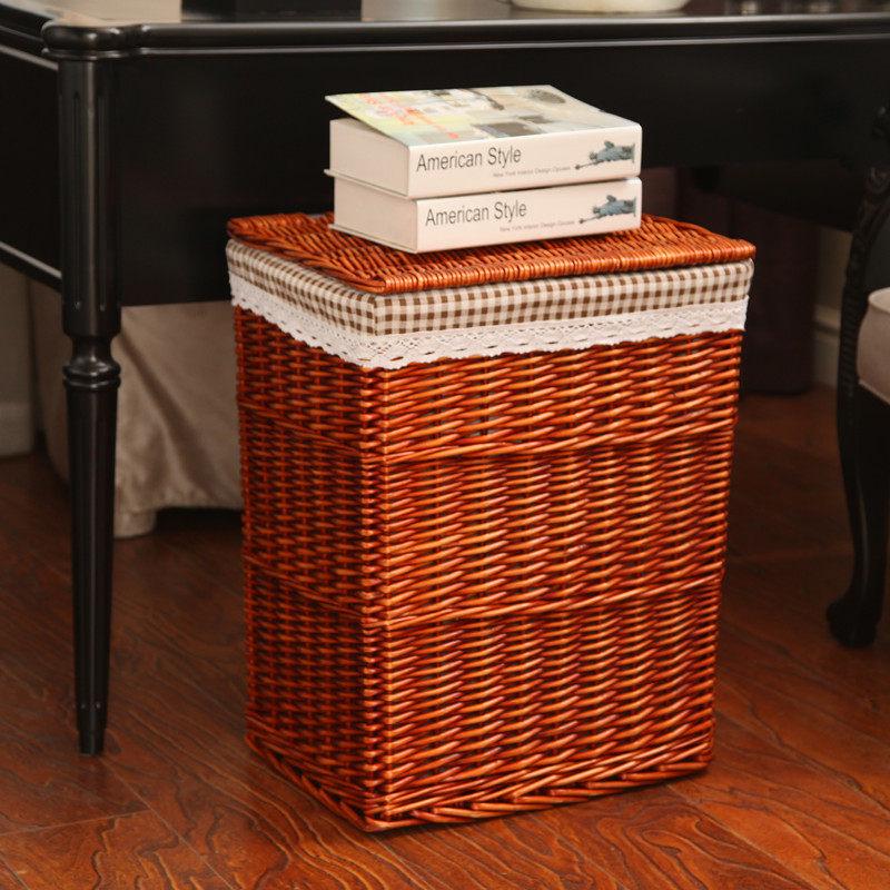 Rattan Woven Storage Basket for Laundry, Toys, or Hot Pot Restaurant Use