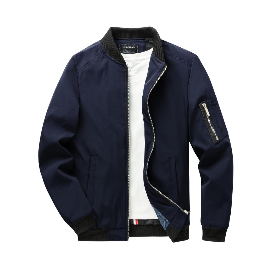 Veste Casual Homme Grande Taille Coupe Ajustée Européenne & Américaine pour Printemps & Automne