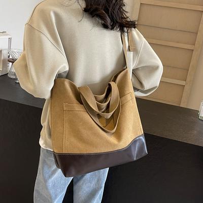 Design Japan And South Korea Thickened Large-Capacity Commuter Canvas Bag Casual Versatile Literary Student Shoulder Tote Bag