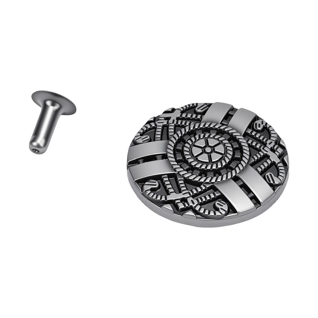 10 Sets Leather Rivets 20mm Antique Silver Round Rivets and 3x7mm Iron Trumpet Feet for Crafts Decoration