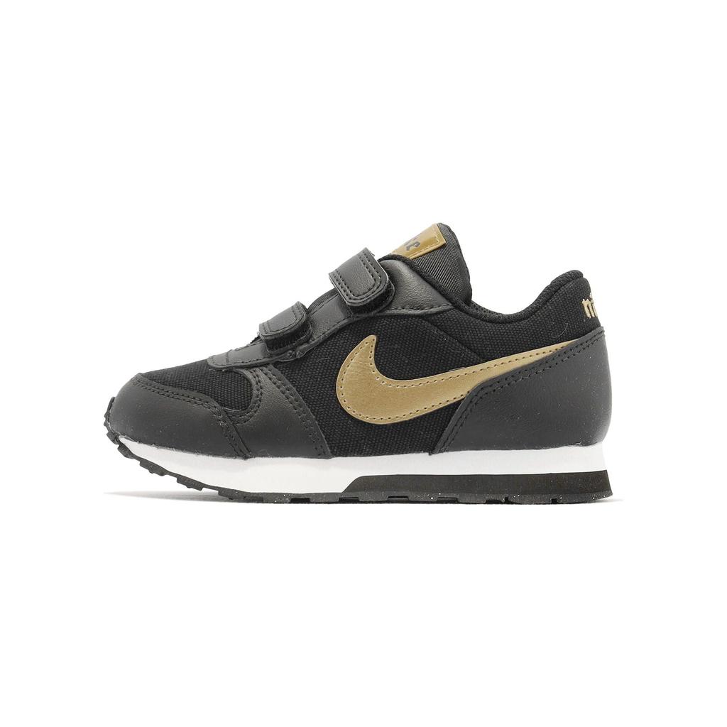 Nike MD Runner 2 VTB TD Nero Oro Metallizzato Sneakers da Bambino Bianche CJ6926-001