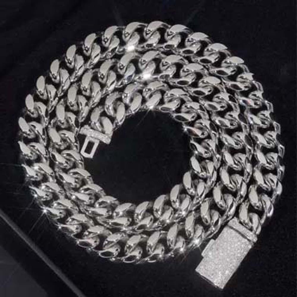 Luxury 10MM Twists Necklace Metal Exaggerated Men Necklace Fashion Silver-plated Neck Chain  Party