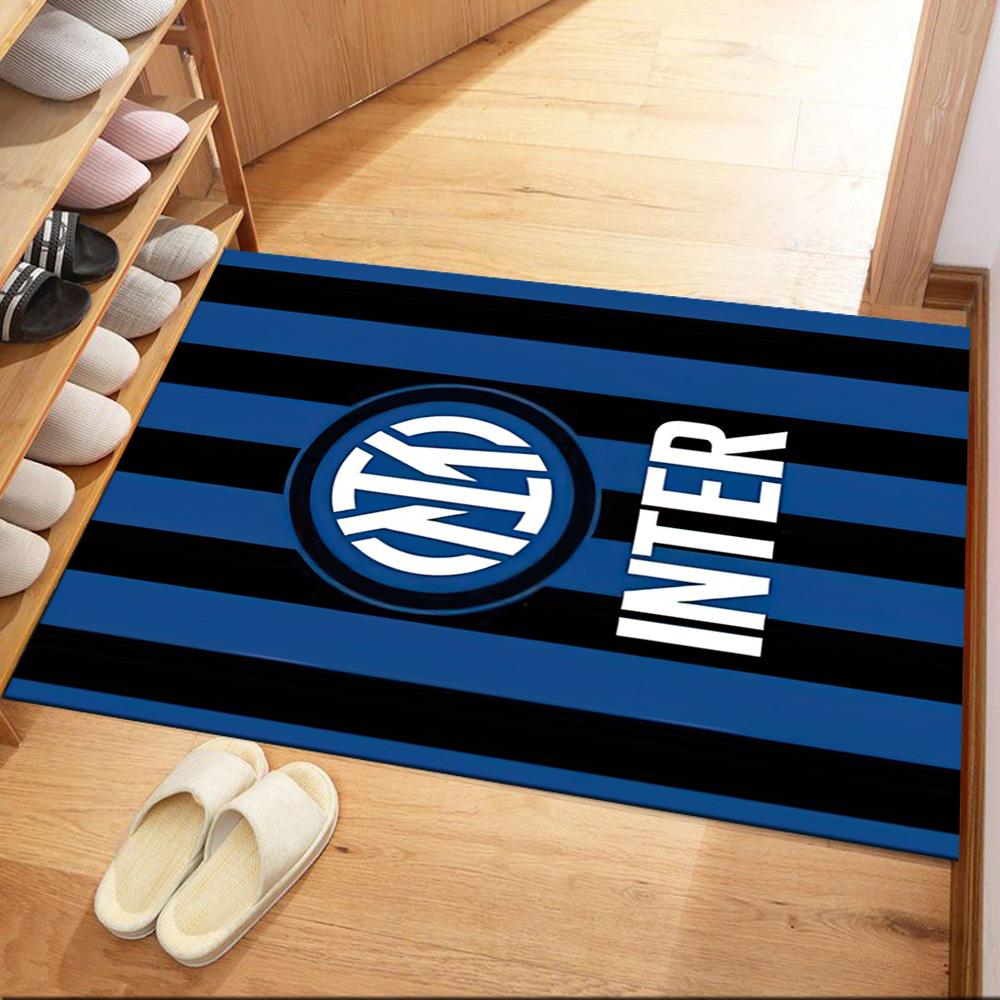 Inter Milan Area Rug Design For Kitchen Game Room Living Rooms Hallway Antislip Carpet Anime Office Decor Perfect Gift For Valentine'S Wedding Birthda