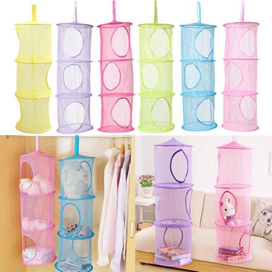 Buy 3 Shelf Hanging Storage Net Kids Toy Organizer Bag Bedroom Wall