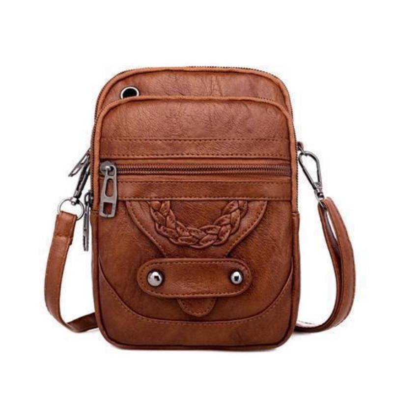 

Модная мини-женская дизайнерская маленькая сумка через плечо, кошелек, женская сумка для телефона, женская сумка через плечо One size коричневый