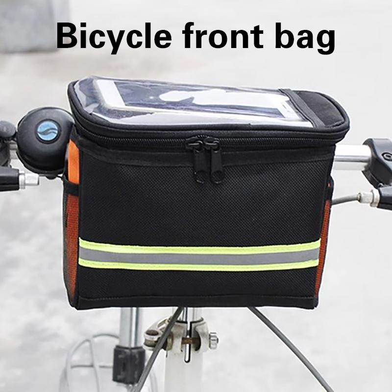 Sac Avant Isolé pour Vélo de Cyclisme Sacoche Panier Sac Isotherme avec Bande Réfléchissante