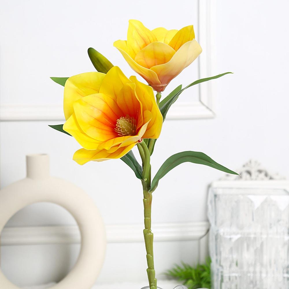 

Photography Props Magnolia Artificial Flower Ornaments Flower Arrangement жовтий