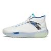 Anta Basketball Series Fabric Lace-Up Shock Absorbing Non-Slip Wear-Resistant Mid-Top Retro Basketball Shoes Men sneaker White Blue Black 112141614-1