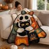 Halloween Cute Shaped Flannel Throw Blanket for Nap, Novelty