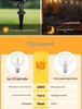 G40 Solar LED String Lights: Outdoor Copper Wire, Drop-Proof, Perfect for Atmosphere Decoration