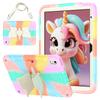 Étui pour iPad 10e génération avec design Licorne Housse en Silicone Souple Protection Complète Antichoc Tablette 10,2 Pouces