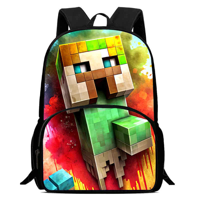 Minecraft Printed Backpack Children'S Elementary School Bag