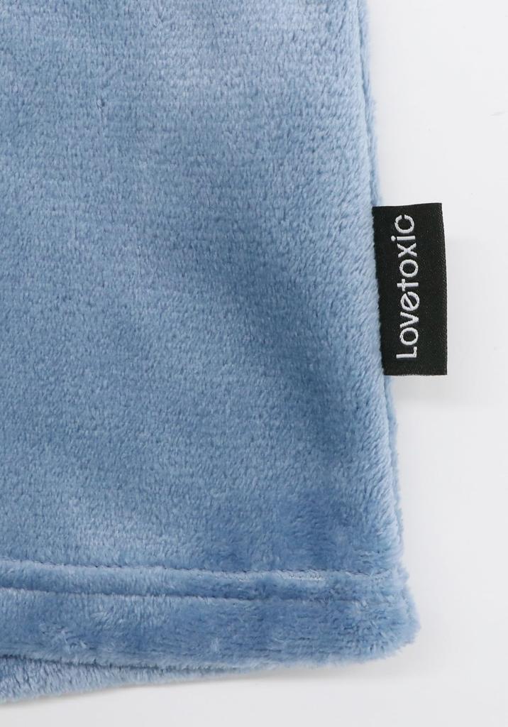 Kaitak Family LOVETOXIC Loungewear Pajamas, Long Sleeve Fleece, Winter, Sizes 140cm, 150cm, 160cm (160cm, Blue)