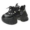 Fashion New Fashion Chunky Sneakers Women Spring Autumn Lace Up Platform Sports Shoes Woman 8CM Thick Bottom High Heels Female Sneakers