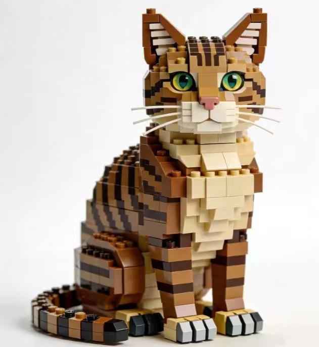 Süße Ragdoll Perserkatze Baustein Sammler Begleitermodell Für Katzenliebhaber Heimdekoration Geburtstag Weihnachtsgeschenk