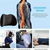 Ergonomic Memory Foam Lumbar Pillow for Office and Bed Sleepers - Comfortable Back Support Cushion with Washable Cover